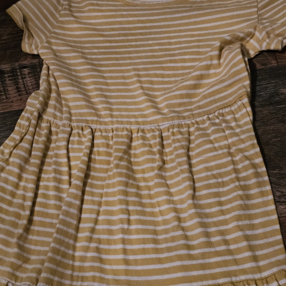 Old Navy Yellow and White Striped Kids Dress - Picture 4 of 7